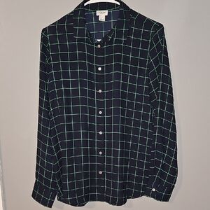 J. Crew Grid Blouse